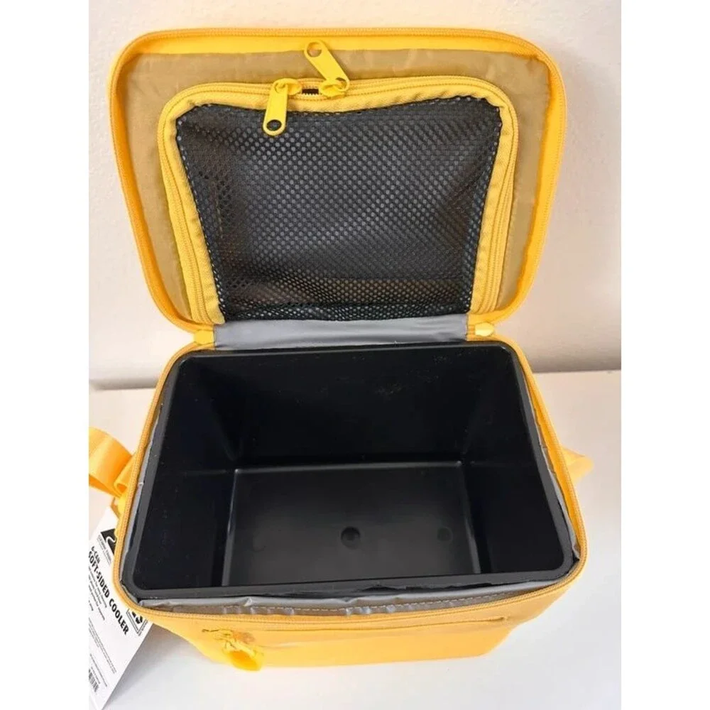 Ozark Trail 6-Can Soft-Sided Cooler Canary Yellow & White Stripe